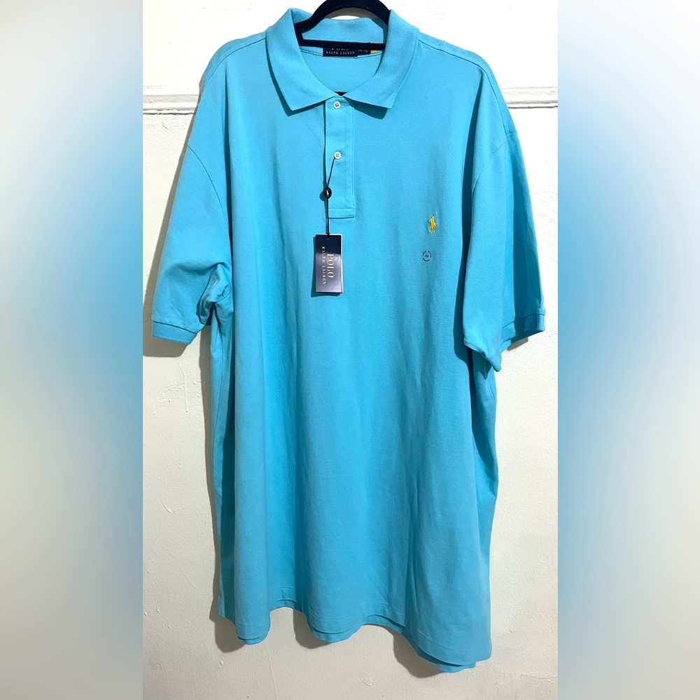 Polo by Ralph Lauren Men's Aqua Polo Shirt